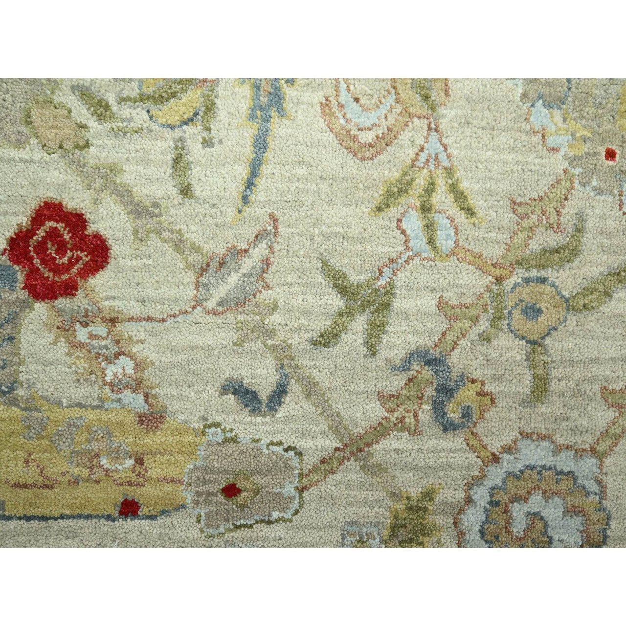 Transitional Wool Hand Knotted Rug Grey 9.1x12.3 -O083200