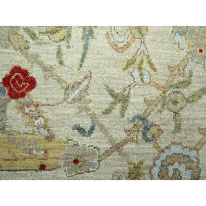 Transitional Wool Hand Knotted Rug Grey 9.1x12.3 -O083200
