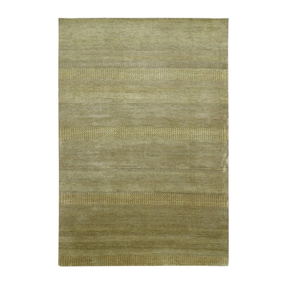 Modern and Contemporary Wool & Silk Hand Knotted Rug Brown 6.1x9.6 -O083213