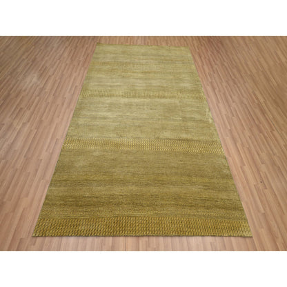 Modern and Contemporary Wool & Silk Hand Knotted Rug Brown 6.1x9.6 -O083213