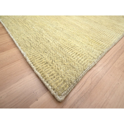 Modern and Contemporary Wool & Silk Hand Knotted Rug Brown 6.0x9.0 -O083214