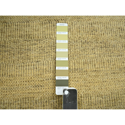 Modern and Contemporary Wool & Silk Hand Knotted Rug Brown 6.0x9.0 -O083214