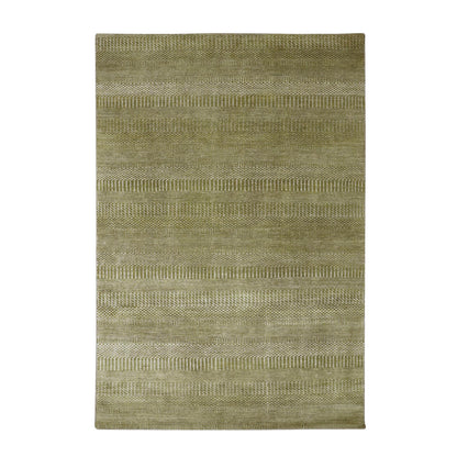Modern and Contemporary Wool & Silk Hand Knotted Rug Brown 6.0x8.9 -O083215
