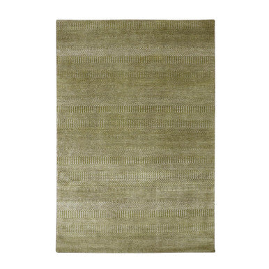 Modern and Contemporary Wool & Silk Hand Knotted Rug Brown 6.0x8.9 -O083215