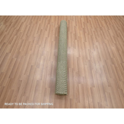 Modern and Contemporary Wool & Silk Hand Knotted Rug Brown 4.9x6.9 -O083216