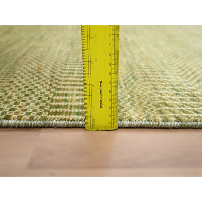 Modern and Contemporary Wool & Silk Hand Knotted Rug Brown 4.0x8.0 -O083218