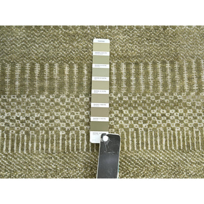 Modern and Contemporary Wool & Silk Hand Knotted Rug Grey 2.5x13.6 -O083220