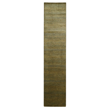 Modern and Contemporary Wool & Silk Hand Knotted Rug Brown 2.8x12.2 -O083222