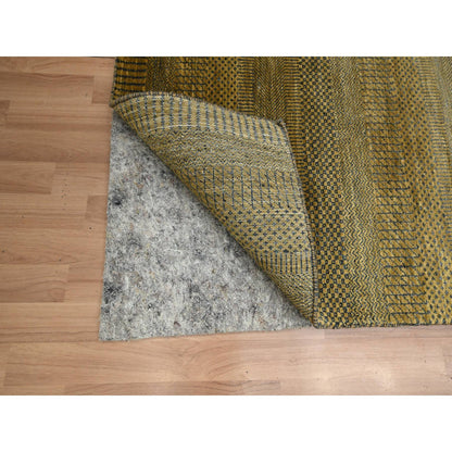 Modern and Contemporary Wool & Silk Hand Knotted Rug Brown 2.8x12.3 -O083226