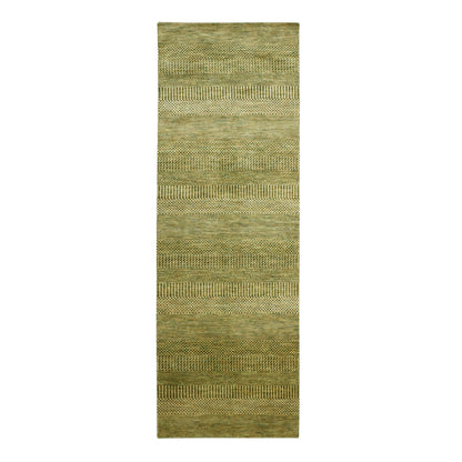 Modern and Contemporary Wool & Silk Hand Knotted Rug Brown 2.8x8.2 -O083227