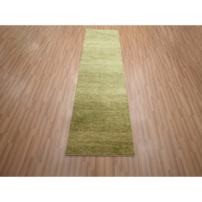 Modern and Contemporary Wool & Silk Hand Knotted Rug Brown 2.8x8.2 -O083227