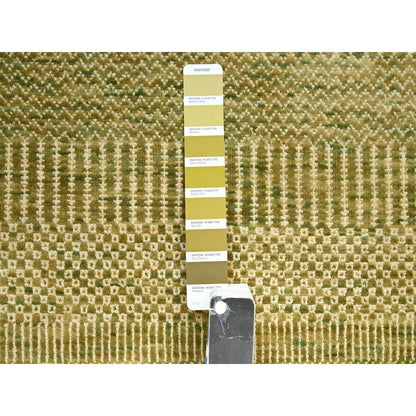 Modern and Contemporary Wool & Silk Hand Knotted Rug Brown 2.8x8.2 -O083227