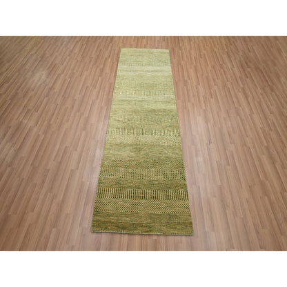 Modern and Contemporary Wool & Silk Hand Knotted Rug Brown 2.8x8.3 -O083229