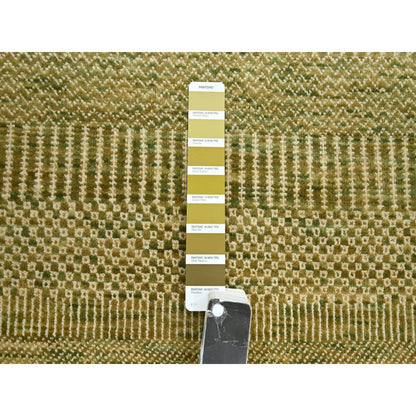 Modern and Contemporary Wool & Silk Hand Knotted Rug Brown 2.8x8.3 -O083229