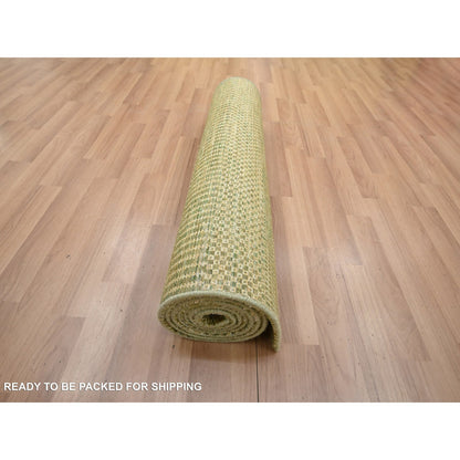 Modern and Contemporary Wool & Silk Hand Knotted Rug Brown 2.8x8.3 -O083229