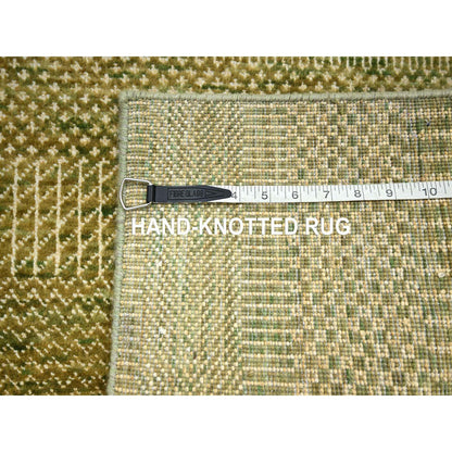 Modern and Contemporary Wool & Silk Hand Knotted Rug Brown 2.8x8.3 -O083229