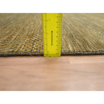 Modern and Contemporary Wool & Silk Hand Knotted Rug Brown 2.8x8.0 -O083230
