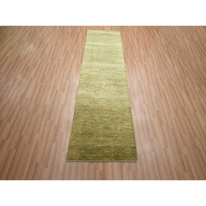 Modern and Contemporary Wool & Silk Hand Knotted Rug Brown 2.8x8.2 -O083231