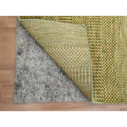 Modern and Contemporary Wool & Silk Hand Knotted Rug Brown 2.8x8.2 -O083231