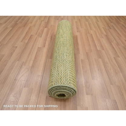 Modern and Contemporary Wool & Silk Hand Knotted Rug Brown 2.8x8.2 -O083231