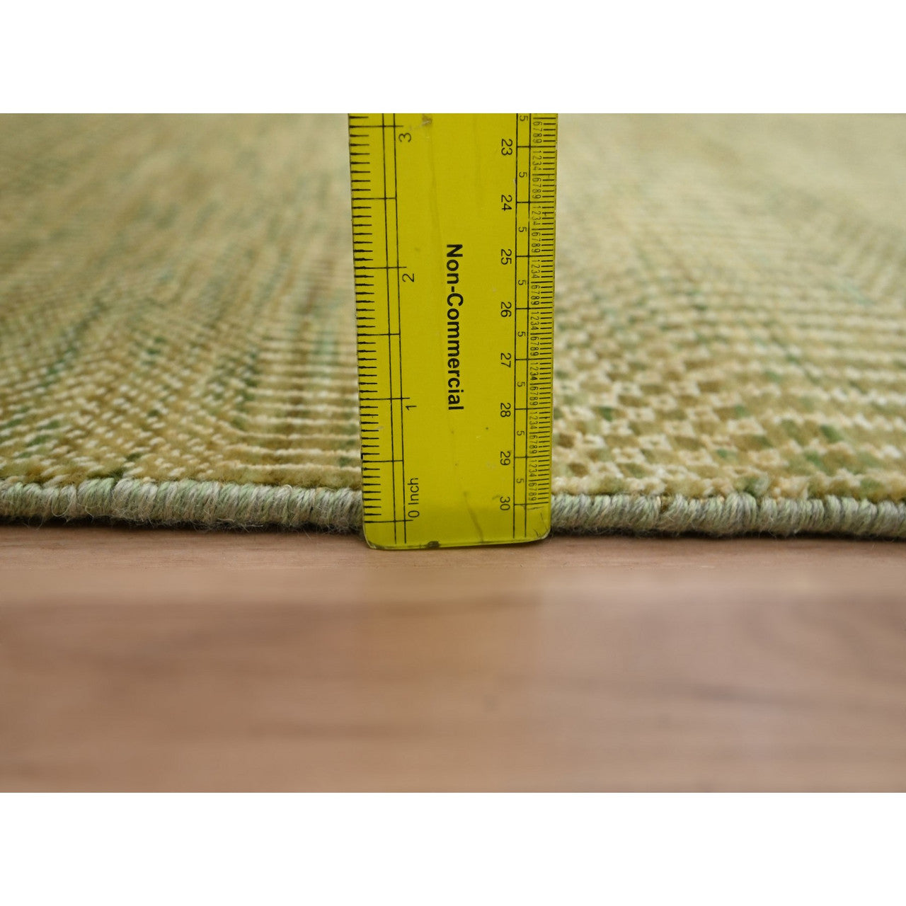 Brown 2'8" x 8'2" Modern and Contemporary Hand knotted Wool/Silk Rug - Sku: O083231
