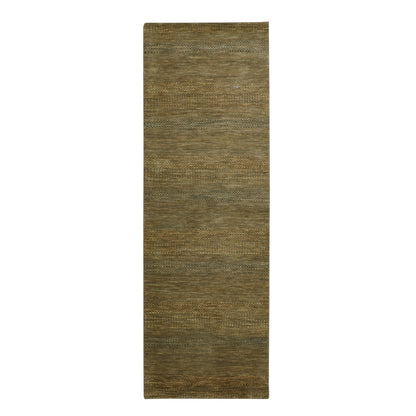 Modern and Contemporary Wool & Silk Hand Knotted Rug Brown 2.8x8.0 -O083232