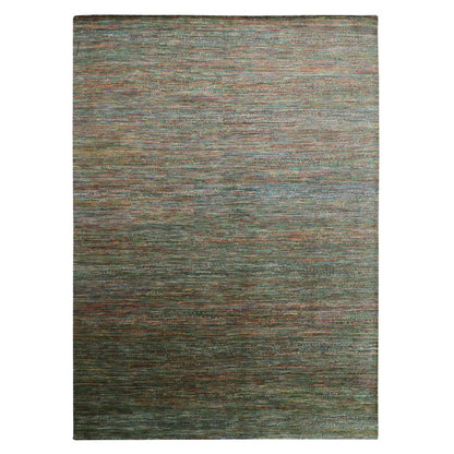 Modern and Contemporary Wool & Silk Hand Knotted Rug Black 10.0x14.0 -O083234