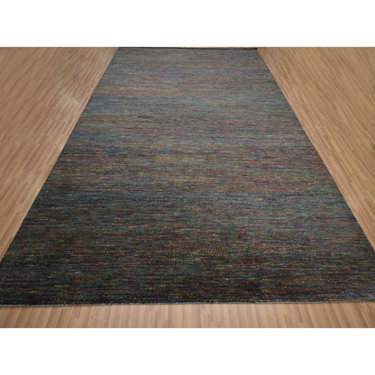 Modern and Contemporary Wool & Silk Hand Knotted Rug Grey 10.2x13.10 -O083236