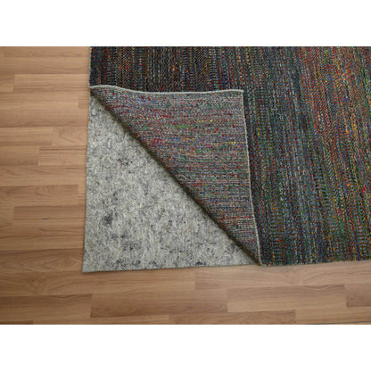Modern and Contemporary Wool & Silk Hand Knotted Rug Grey 10.2x13.10 -O083236