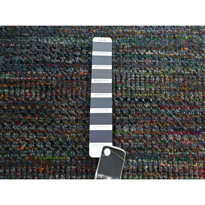 Modern and Contemporary Wool & Silk Hand Knotted Rug Grey 10.2x13.10 -O083236