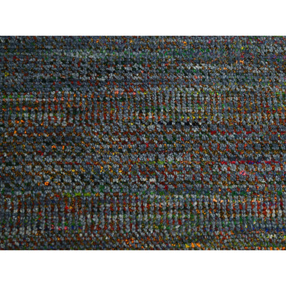 Modern and Contemporary Wool & Silk Hand Knotted Rug Grey 10.2x13.10 -O083236