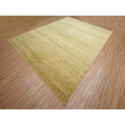Modern and Contemporary Wool & Silk Hand Knotted Rug Brown 9.0x12.1 -O083240