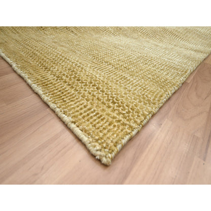 Modern and Contemporary Wool & Silk Hand Knotted Rug Brown 9.0x12.1 -O083240
