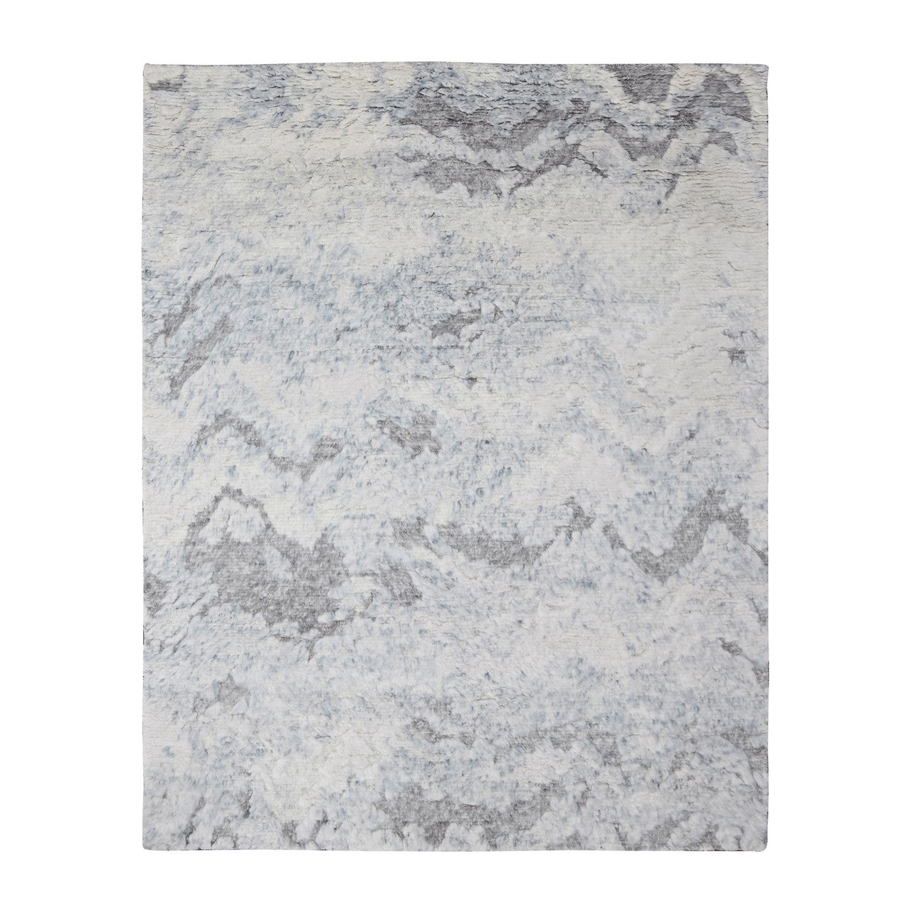 Ivory 8'0" x 9'10" Modern and Contemporary Hand knotted Wool Rug - Sku: O084091