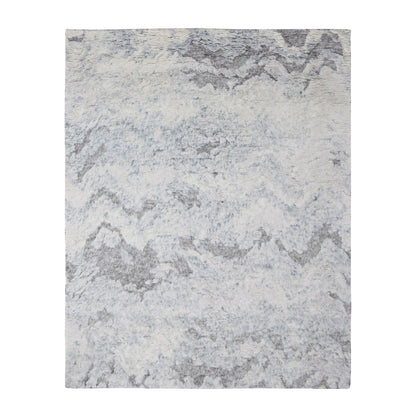 Modern and Contemporary Wool Hand Knotted Rug Ivory No Border 8.0X9.10 -O084091