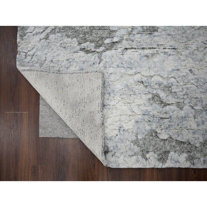 Modern and Contemporary Wool Hand Knotted Rug Ivory No Border 8.0X9.10 -O084091