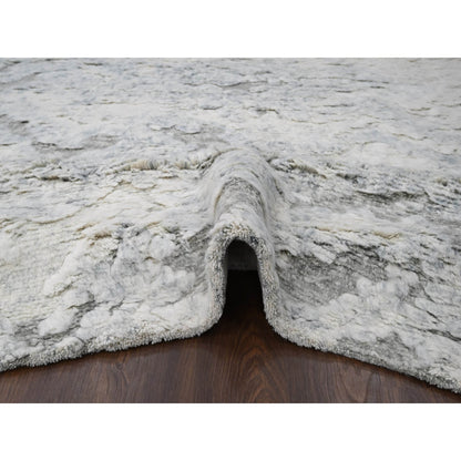 Modern and Contemporary Wool Hand Knotted Rug Ivory No Border 8.0X9.10 -O084091