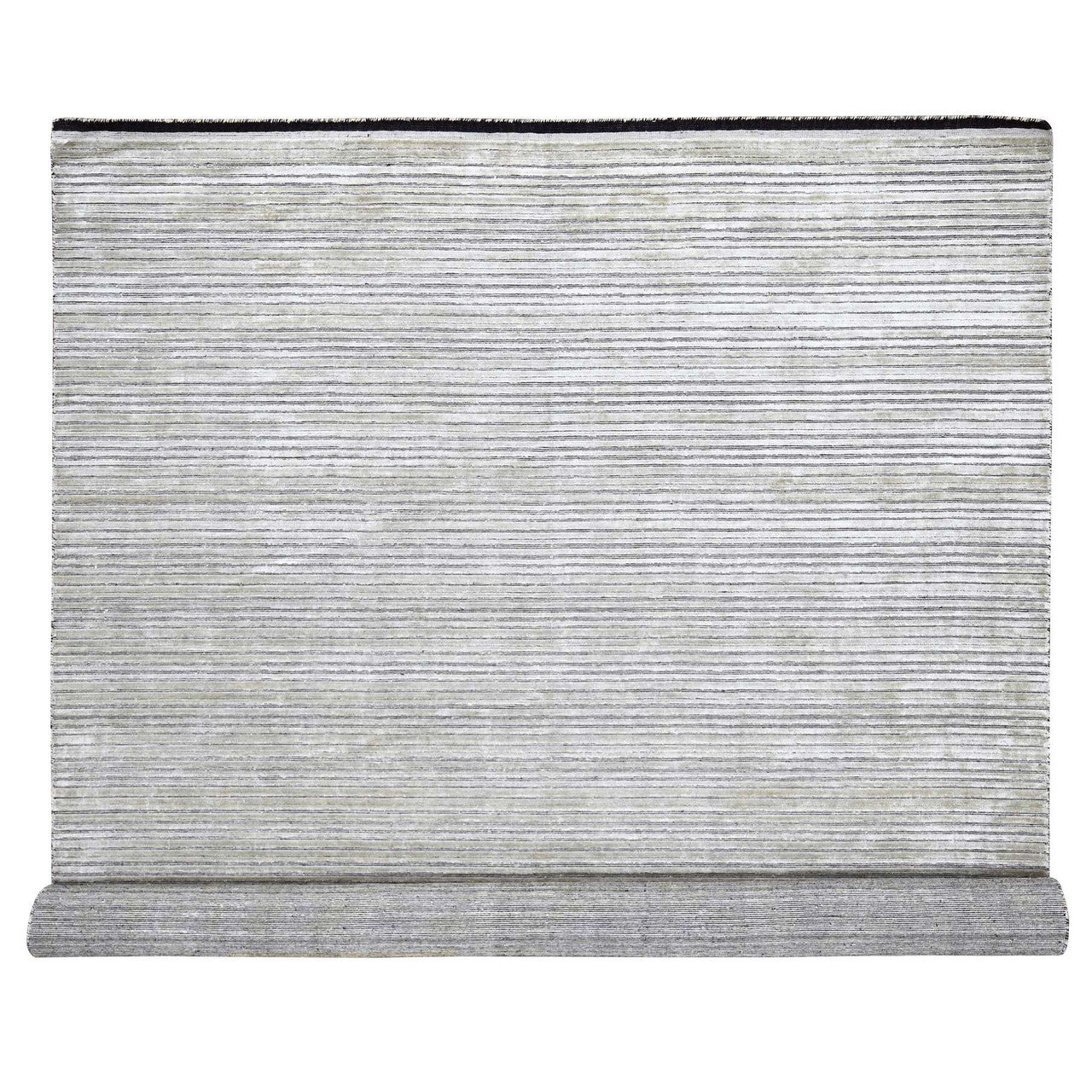 Modern and Contemporary Wool & Silk Hand Loomed Rug Brown No Border 10.0X14.0 -O084165