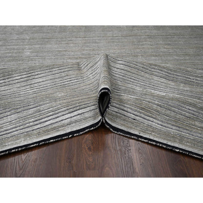 Modern and Contemporary Wool & Silk Hand Loomed Rug Brown No Border 10.0X14.0 -O084165