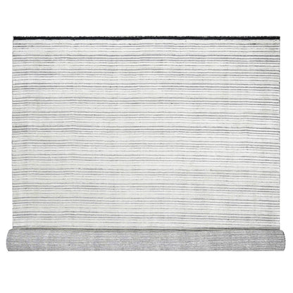 Modern and Contemporary Wool & Silk Hand Loomed Rug Ivory No Border 12.1X15.1 -O084168