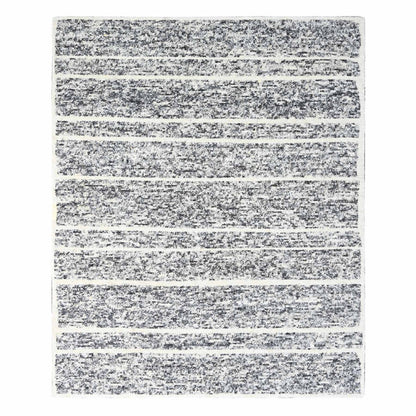 Modern and Contemporary Wool Hand Knotted Rug Black No Border 8.2X9.10 -O084181