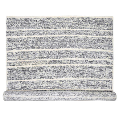 Modern and Contemporary Wool Hand Knotted Rug Black No Border 12.0X14.9 -O084184