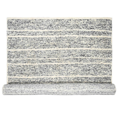 Modern and Contemporary Wool Hand Knotted Rug Black No Border 12.4X18.0 -O084185
