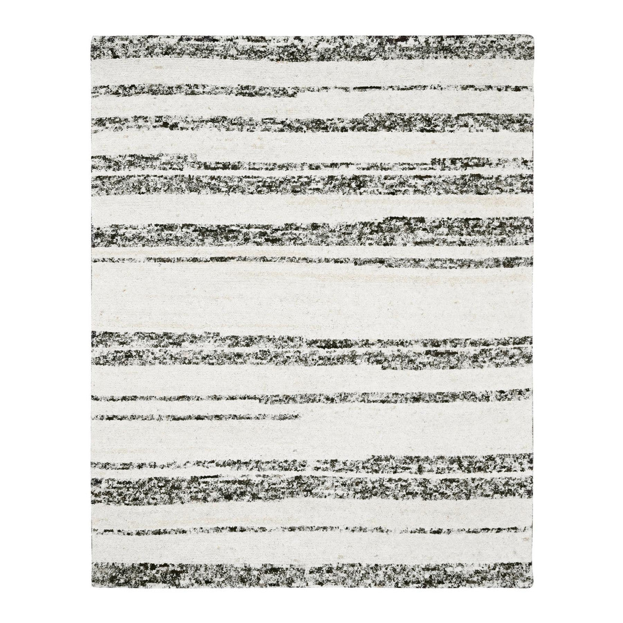 Ivory 8'0" x 9'9" Modern and Contemporary Hand knotted Wool Rug - Sku: O084186