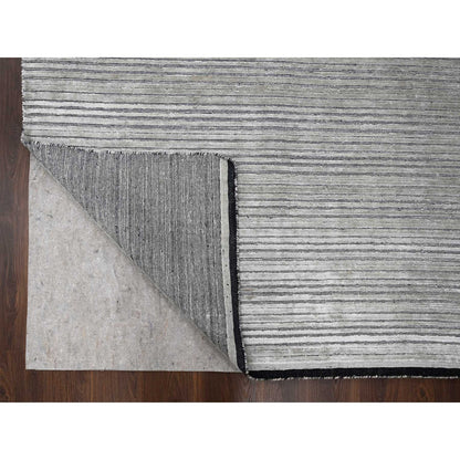 Modern and Contemporary Wool & Silk Hand Loomed Rug Brown No Border 10.0X14.0 -O084196