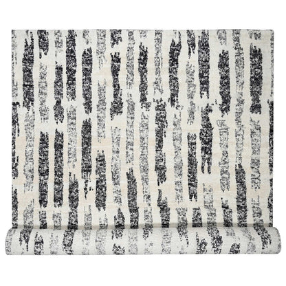 Modern and Contemporary Wool Hand Knotted Rug Black No Border 12.0X14.9 -O084207
