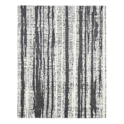 Modern and Contemporary Wool Hand Knotted Rug Black No Border 8.3X10.0 -O084209