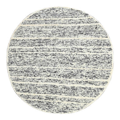 Modern and Contemporary Wool Hand Knotted Rug Black No Border 8.0X8.0 -O084214