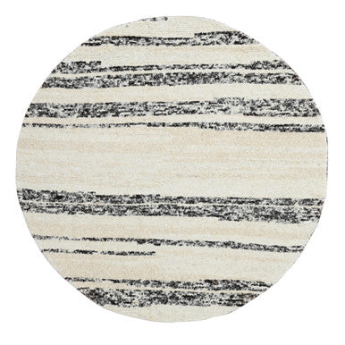 Modern and Contemporary Wool Hand Knotted Rug Ivory No Border 8.0X8.0 -O084215