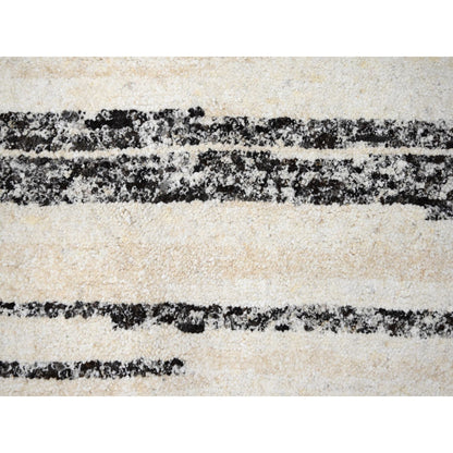 Modern and Contemporary Wool Hand Knotted Rug Ivory No Border 8.0X8.0 -O084215